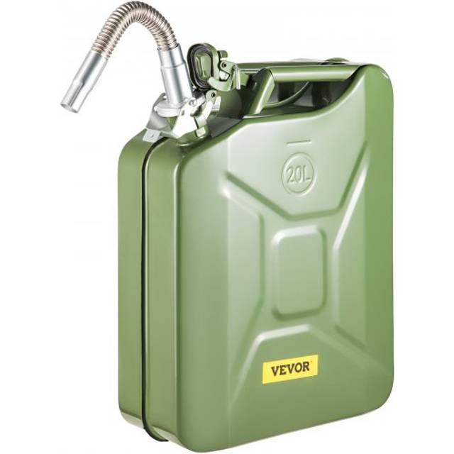 VEVOR Oil Can 5.3 Gal / 20L Fuel Can with Flexible Spout for Cars Green