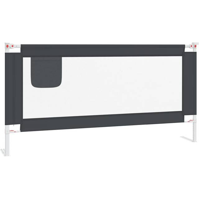 vidaXL Toddler Safety Bed Rail Dark Grey 180x25 cm Fabric