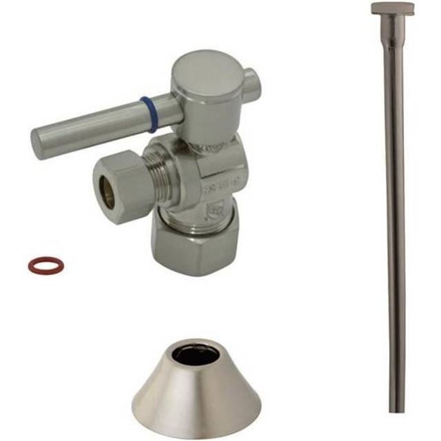 Comtemporary Plumbing Toilet Trim Kit & Metal Lever Handle Satin Nickel