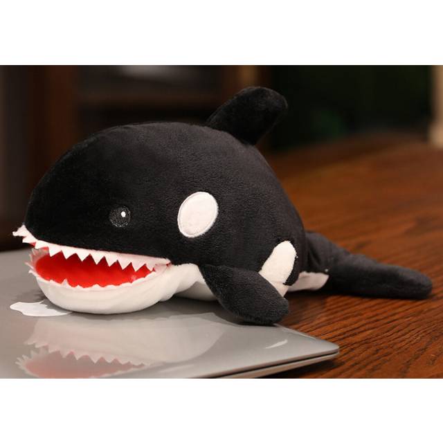 Soft Plush Orca Puppet - 30cm Interactive Ocean Friend