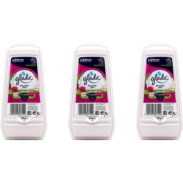 Glade air freshener scent gel relaxing zen 8 x 150g bathroom scent room scent