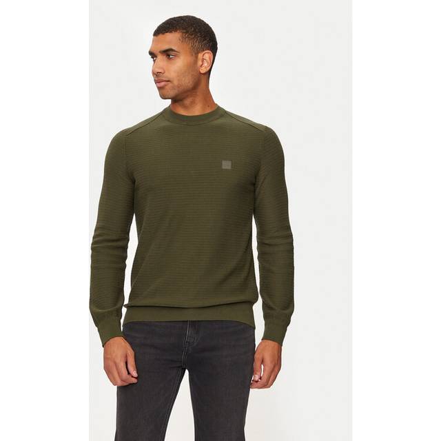 BOSS Anion Knit Jumper Green