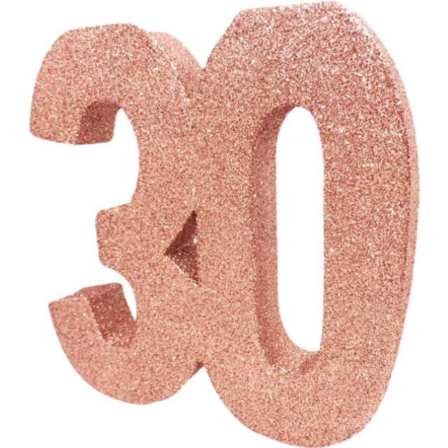Creative Party Number 30 Glitter Table Decoration