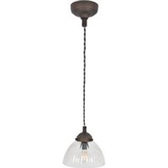 Fovant Glass Pendant Light Small Antique Bronze - Metal