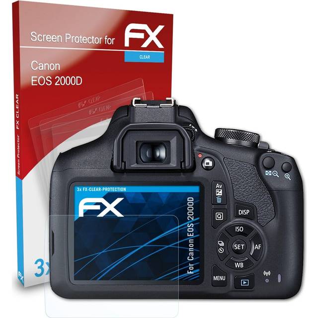 Atfolix 3x Screen Protection Film For Canon Eos 2000d Screen Protector Clear