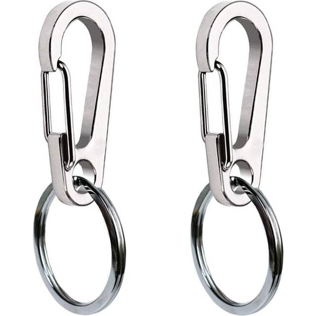 2 Pack Dog Tag Clips Stainless Steel Pet Id Tag Holder For Dog/Cat