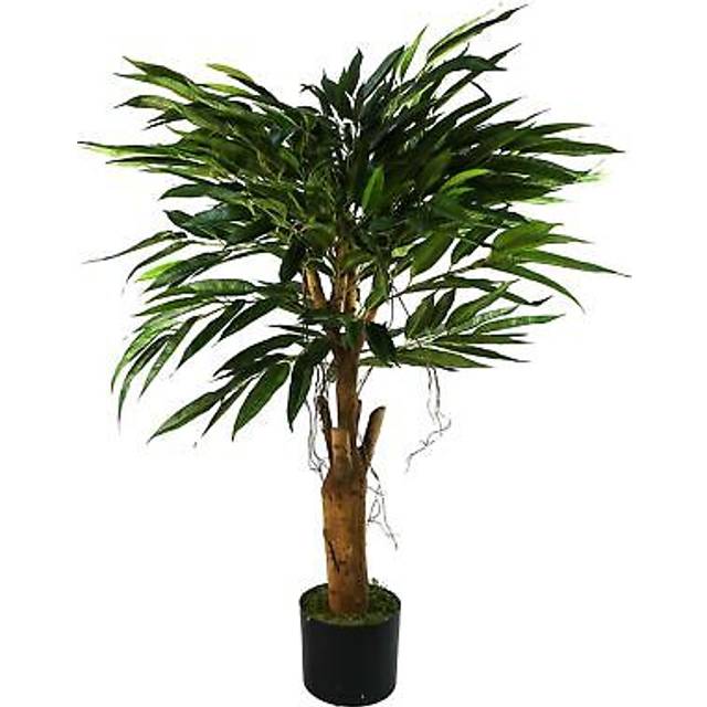 Leaf 100Cm Artificial Ficus Plant in Pot Green 100cm H X 90cm W X 90cm D
