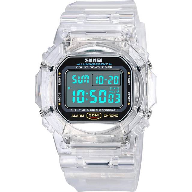VEANXIN Women&#39;s Men Youth Square Digital Watch Chronograph Countdown Dual Time Waterproof Watch