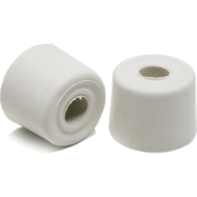 fiXte Medium Wall Floor Mounted Rubber Door Stopper Bump Stop 28mm White Pack of 2