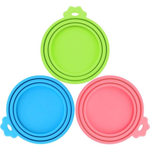 Pet Food Can Covers 3 Pack Silicone Can Lids Caps For Dog Cat Wet Fooduniversal Size Fit Most Standard Size Canned Dog And Cat Food