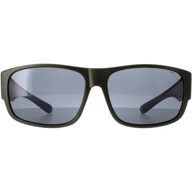 Invu sunglasses e2601 e matte olive metallic grey polarized