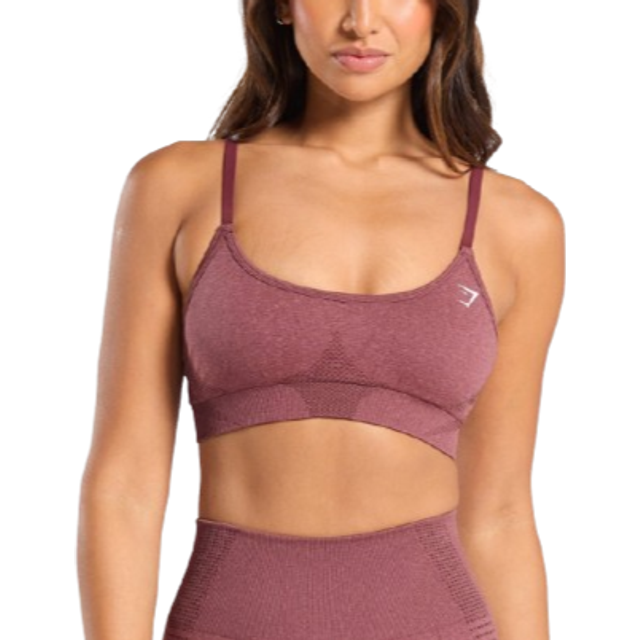 Vital Seamless Sports Bra - Burgundy Pink /Marl