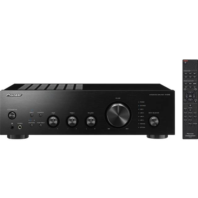 Pioneer A-40AE Vollverstärker (mit 2x 60 W, mit neuer Direct Energy Konstruktion und MM-Phono- und Digitaleingang) Silber