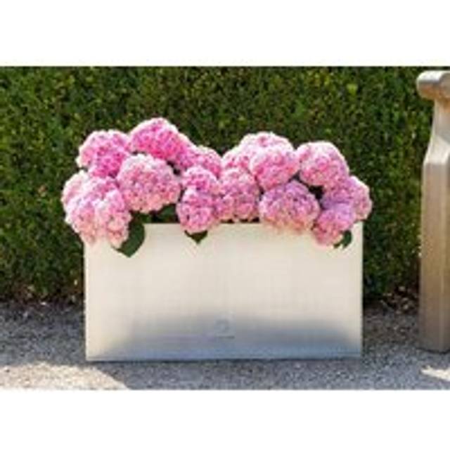 Zinc Galvanised Rectangular Silver Outdoor Trough Planter 70cm - One Size