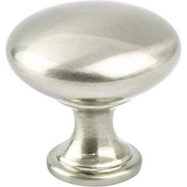 1.187 in. dia. Euro Moderno Knob with Brushed Nickel