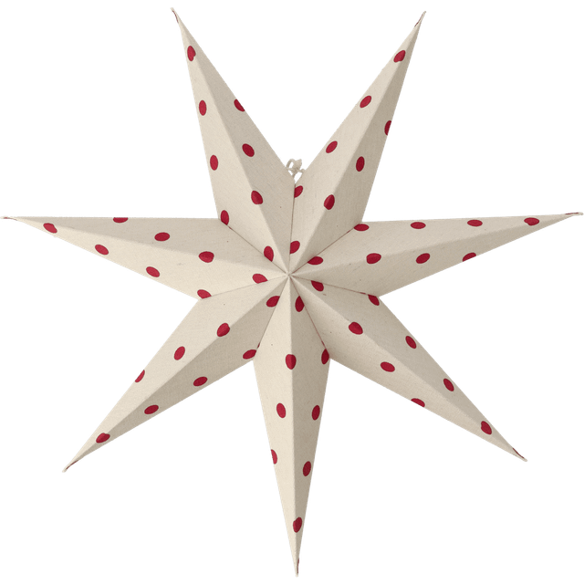 Scandi Living Bare advent star white-red dots 60 cm