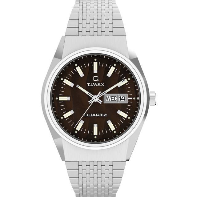 Timex mäns analog kvartsur med rostfritt stålrem TW2W62400, SILVER, armband