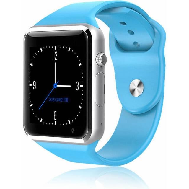 (A1 Blue) Waterproof Smart Watch Bluetooth GSM SIM Phone Camera Pedometer For Android iOS