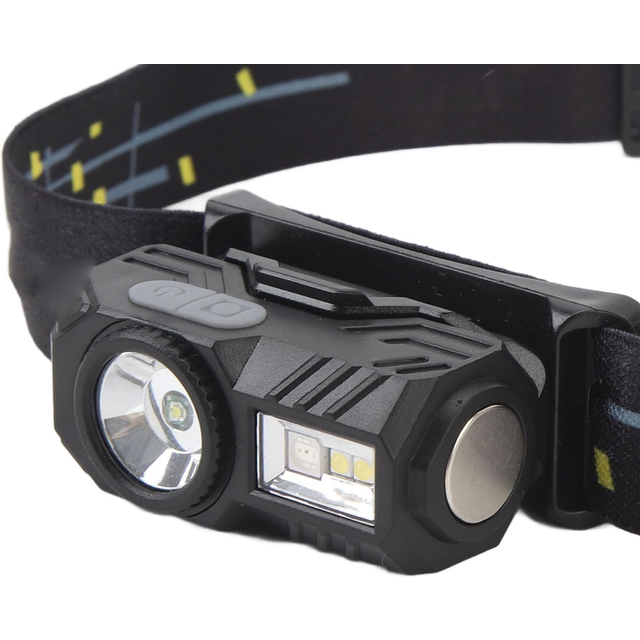 Chronus Rechargeable LED Headlamp with Motion Sensor and Magnetic Base, Super Bright Hat Clip Light for Outdoors(Black)