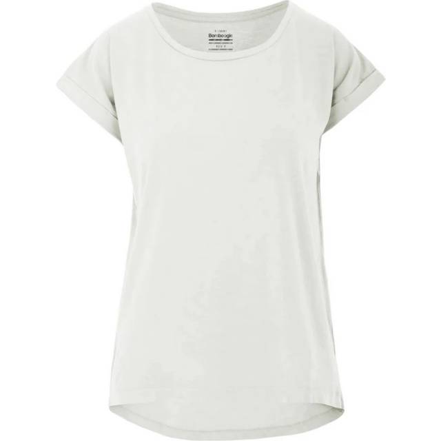 BomBoogie, Topp, Dam, M, Linne, Vit Linne Halv Ärm T-shirt - white (M)