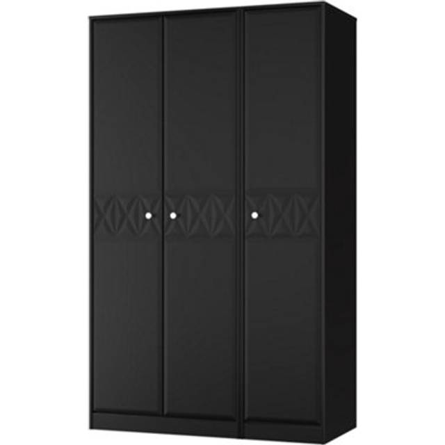 Memphis 3 Door Robe (Ready Assembled) - Black - Large