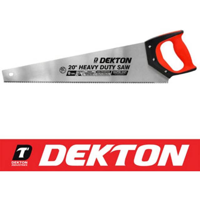 Dekton Heavy Duty Handsaw 500mm 8tpi Carpenters Hand Saw Sharp Cut
