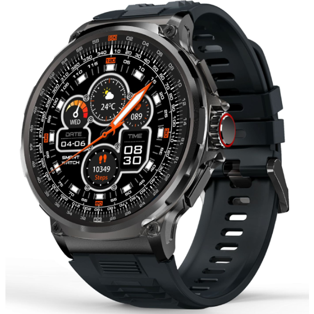 "Chronus 1.85"" Round HD Military Smart Watch for Men(Make/Answer Call), Tactical Fitness Tracker Smartwatch for Android iPhones, 5ATM Waterproof"