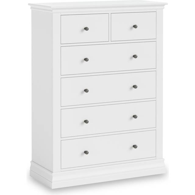 Porter 2 Over 4 Wide Chest | White or Grey Storage Drawers | Roseland