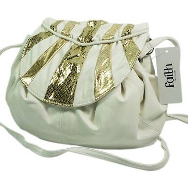 Faith jeanette ivory & gold womens designer handbag ladies shoulder handbags