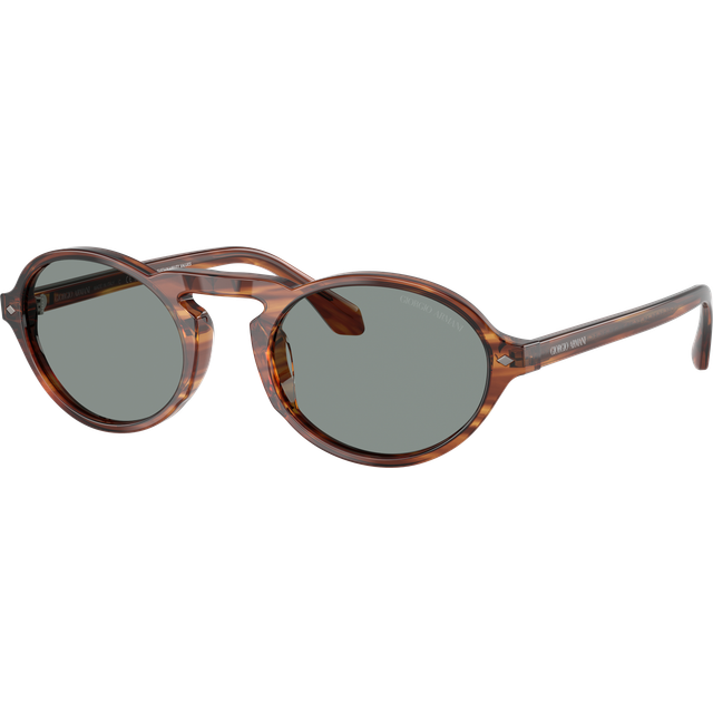 Giorgio Armani Man AR8219U  616256 Sunglasses Acetate Turtle Blue Round Normal
