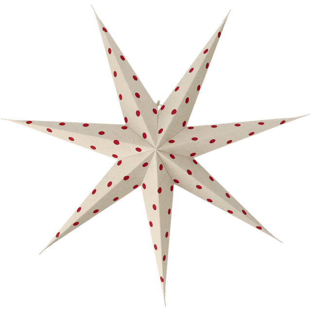 Scandi Living Bare advent star white-red dots 80 cm