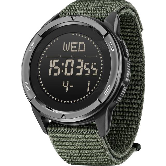 Chronus Men&#39;s Watches Men&#39;s Military Watches Men&#39;s Carbon Fiber Waterproof 164FT Pedometer Compass Tactical Sports Minimalist Metronome EL Backlight
