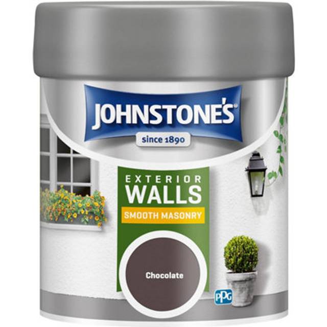Johnstone's â Exterior Smooth Masonry Paint - Tester Pot â Chocolate â Up to 15 Years Protection â Weather & Dirt Resistant â 12m2