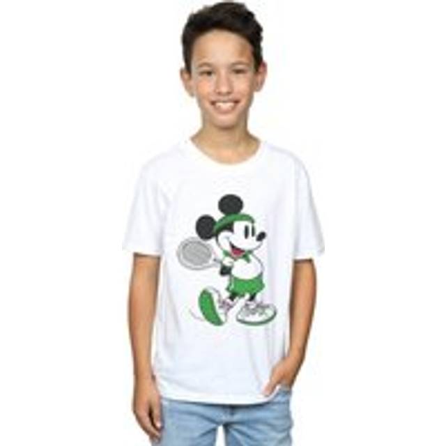 (12-13 Years, White) Disney Boys Mickey Mouse Tennis T-Shirt