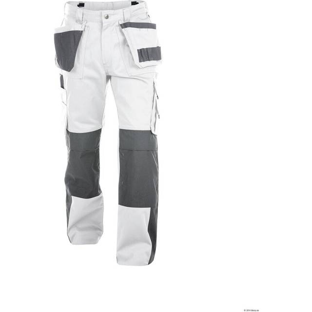 "(, 32"" Regular) Dassy Seattle Work Trousers White Grey Painters"