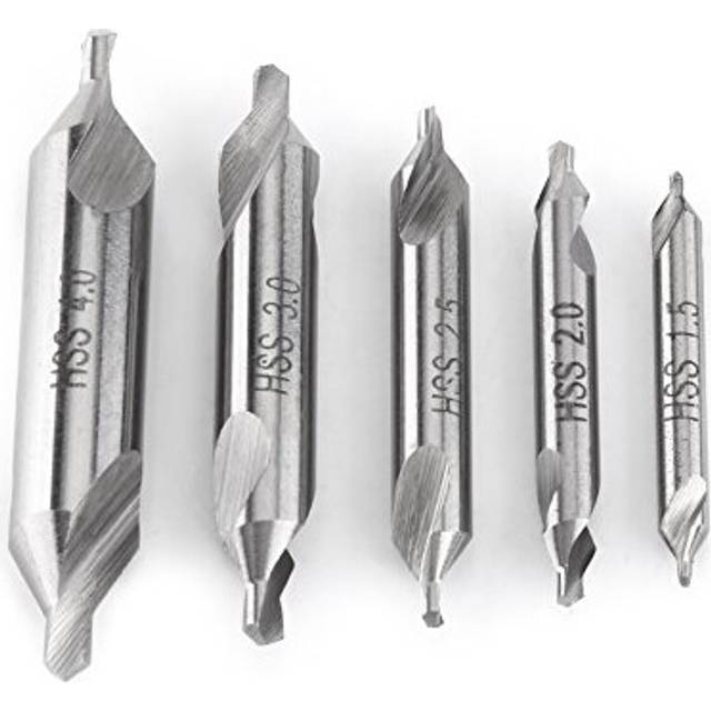 5pcs High Speed Steel Center Drill Bits Set 60 Degree Angle 1.5/2/2.5/3/4mm Countersink Bit Set Tool
