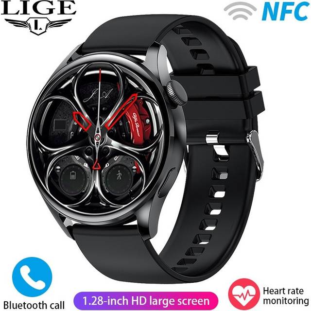 (Black, NFC) 2024 New For Android IOS Smart Watch Men Bluetooth Call Blood Pressure
