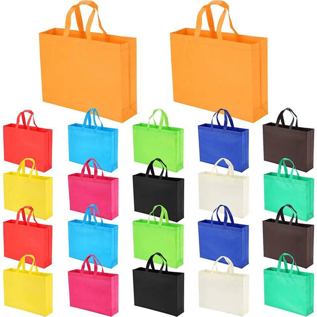 22-Pack Reusable Gift Bags Foldable Tote Bags Bulk for Trip Birthday Party, Holiday, , Supermarket