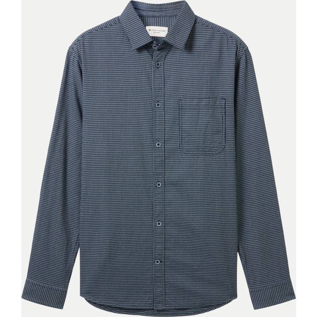 TOM TAILOR Structured Shirt |Marinblå |M
