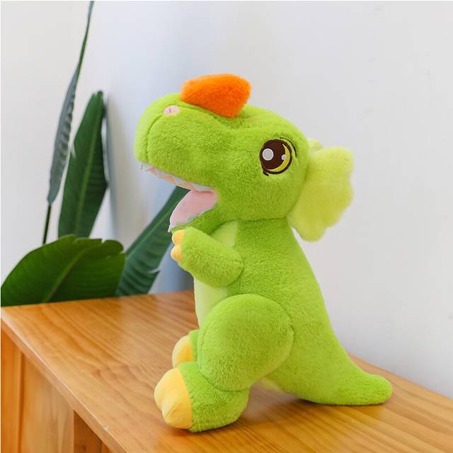 (25cm/9.84in) Mouth Big Dinosaur Plush Toy Cute Cartoon Children Birthday Holiday Throw Pillow
