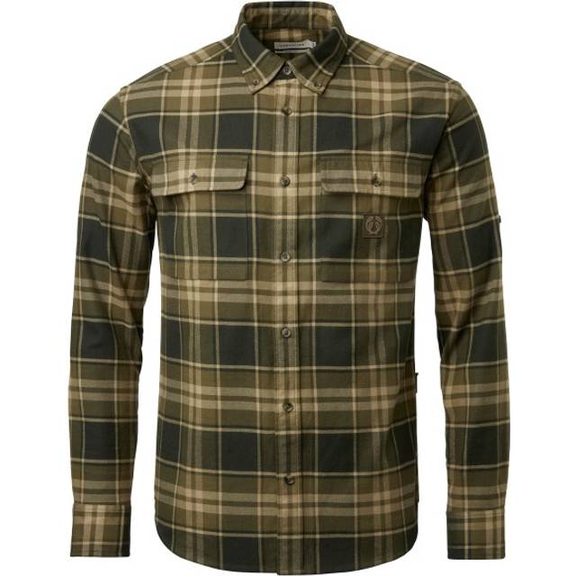 Chevalier Heron Flannel Shirt Skjorta Herr Storlek S Färg olivgrön