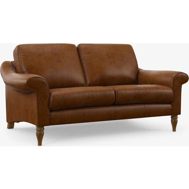 John Lewis Camber Medium 2 Seater Leather Sofa, Light Leg