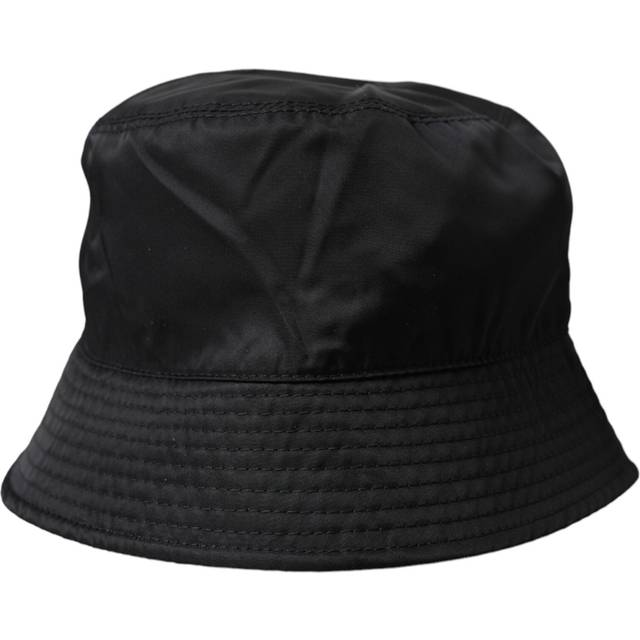 Black Wide Brim Cap Bucket Hat Men - 57 cm|S