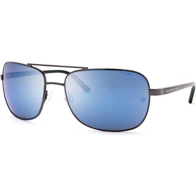 North Sails Unisex Amerigo NS042 Sunglasses Metal Rifle barrel Blue Squared Polarized