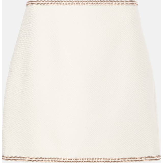 Veronica Beard Ohemia wool-blend miniskirt - white (UK 20)