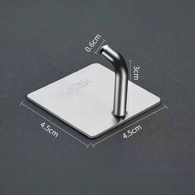 (a-Elephant Hook-Silver) 304 Stainless Steel Wall Hook Self Adhesive Sticky Hooks Towel Key Umbrella Hanger Kitchenware Storage Hook For Kitchen Bathr
