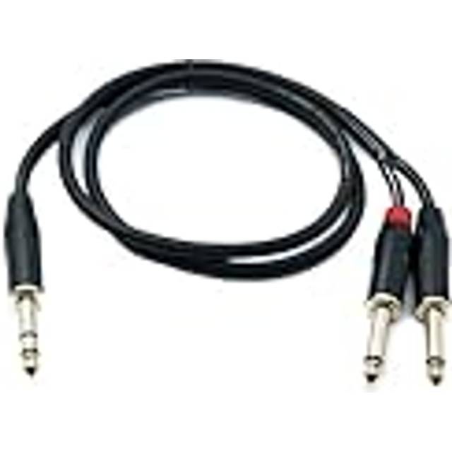 System-s Audio Y Jack Cable 100 Cm 1x 6.35 Mm 2 Pol Plug To 2x Plug