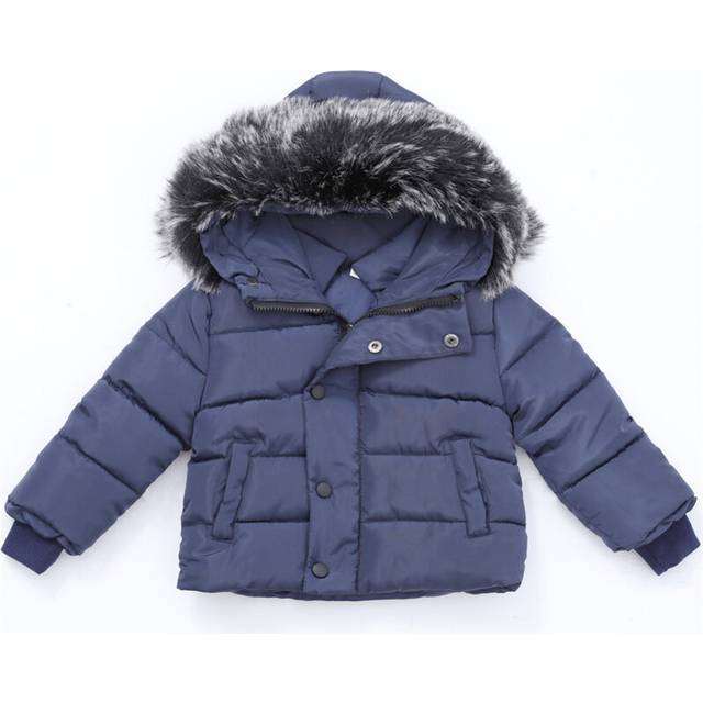 (Blue, 1-2Years) Baby Kids Boys Coats Jacket Hooded Outwear Winter