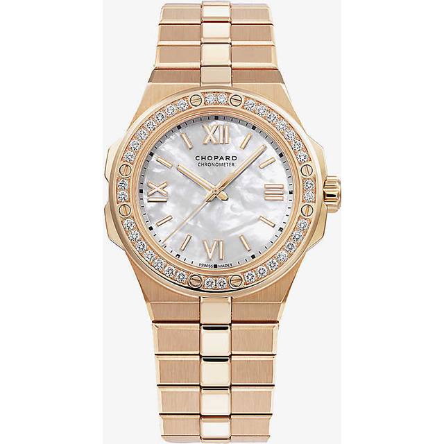 Chopard Womens R Gold/white 295370-5002 Alpine Eagle Automatic 18ct Rose-gold and Diamond Watch - R Gold/White