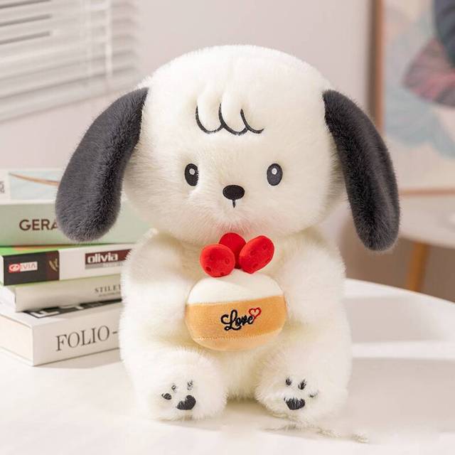 (Dog, 45cm/17.72in) Cake Dog Rabbit Plush Toy Cute Cartoon Children Room Decoratio Throw Pillows